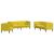 Set canapele Chesterfield cu perne rulou 3 piese galben catifea GartenMobel Dekor