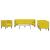 Set canapele Chesterfield cu perne rulou 3 piese galben catifea GartenMobel Dekor