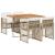 Set mobilier de grădină cu perne, 5 piese, bej, poliratan GartenMobel Dekor