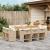 Set mobilier de grădină cu perne, 11 piese, bej, poliratan GartenMobel Dekor