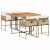 Set mobilier de grădină cu perne, 5 piese, bej, poliratan GartenMobel Dekor