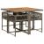 Set mobilier de grădină cu perne, 5 piese, gri, poliratan GartenMobel Dekor