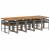 Set mobilier de grădină cu perne, 11 piese, gri, poliratan GartenMobel Dekor