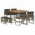 Set mobilier grădină cu perne, 9 piese, gri, poliratan GartenMobel Dekor