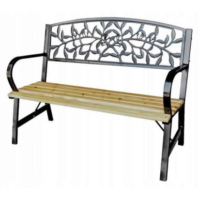 Banca de gradina, metal si lemn, 120x56x85 cm, Sorina GartenVIP DiyLine