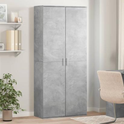 Dulap înalt, gri beton, 80x35x180 cm, lemn prelucrat GartenMobel Dekor