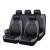 Set Huse Scaune Auto RoGroup Roma, piele ecologica, cu fermoare pentru bancheta rabatabila, 9 Bucati, culoare gri cu negru Automobile ProTravel