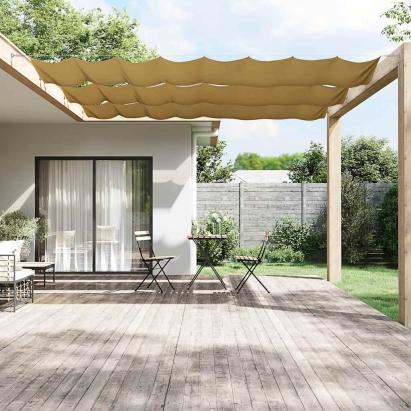 Copertină verticală, bej, 180x1000 cm, țesătură Oxford GartenMobel Dekor