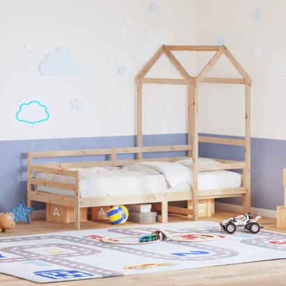 Pat de zi cu acoperiș, 80x200 cm, lemn masiv de pin GartenMobel Dekor