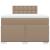 Pat box spring cu saltea, cappuccino, 120x200cm piele ecologică GartenMobel Dekor