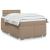 Pat box spring cu saltea, cappuccino, 120x200cm piele ecologică GartenMobel Dekor