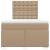 Pat box spring cu saltea, cappuccino, 120x200cm piele ecologică GartenMobel Dekor