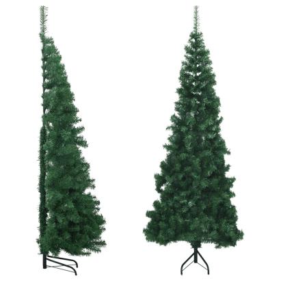 Brad de Crăciun artificial de colț, verde, 240 cm, PVC GartenMobel Dekor