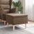 Scaun cu picioare din lemn, maro, material textil GartenMobel Dekor