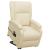 Fotoliu de masaj cu ridicare, crem, piele ecologică GartenMobel Dekor