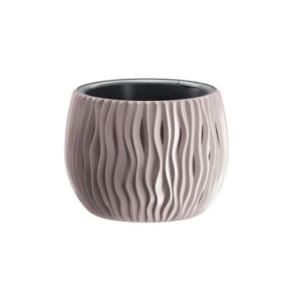 Ghiveci decorativ de flori, rotund, cafeniu, 2.3 L, 23.8x16.1 cm, Sandy Bowl GartenVIP DiyLine