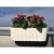 Jardiniera decorativa, suport plastic, alb, 4.9 L, 38.3x21.2x13 cm, Boardee Hook GartenVIP DiyLine