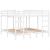 Pat supraetajat triplu, alb 200x200/80x200 cm lemn pin GartenMobel Dekor