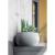 Ghiveci decorativ de flori, rotund, gri, 2.3 L, 23.8x16.1 cm, Beton Bowl GartenVIP DiyLine