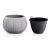 Ghiveci decorativ de flori, rotund, gri, 2.3 L, 23.8x16.1 cm, Beton Bowl GartenVIP DiyLine