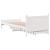Cadru de pat fără saltea, alb, 90x200 cm, lemn masiv pin GartenMobel Dekor