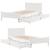 Cadru de pat fără saltea, alb, 90x200 cm, lemn masiv pin GartenMobel Dekor