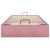 Cadru pat otoman fără saltea roz 80x200 cm catifea GartenMobel Dekor