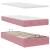 Cadru de pat otoman cu saltea, catifea roz 80x200cm GartenMobel Dekor