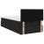 Cadru pat otoman cu saltea țesătură neagră 80x200 cm GartenMobel Dekor