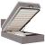 Cadru de pat otoman cu saltea Taupe 90x190cm Material GartenMobel Dekor