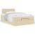 Cadru de pat otoman cu saltea crem 120x190cm stofa GartenMobel Dekor