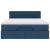 Pat otoman cu saltea albastru 140x190 cm stofa GartenMobel Dekor