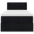 Cadru pat otoman cu saltea țesătură neagră 80x200 cm GartenMobel Dekor