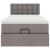 Cadru de pat otoman cu saltea Taupe 80x200cm Material GartenMobel Dekor