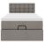 Cadru de pat otoman cu saltea Taupe 90x190cm Material GartenMobel Dekor