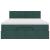 Cadru de pat otoman cu saltea verde închis 140x190cm catifea GartenMobel Dekor