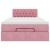 Pat otoman cu saltea, roz, 120x190 cm, catifea GartenMobel Dekor