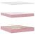 Cadru de pat otoman cu saltea roz 200x200 cm catifea GartenMobel Dekor