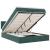Cadru de pat otoman cu saltea verde închis 140x190cm catifea GartenMobel Dekor