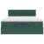 Cadru de pat otoman cu saltea verde închis 140x190cm catifea GartenMobel Dekor