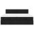 Cadru de pat otoman cu saltele, material negru 160x200cm GartenMobel Dekor