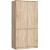 Dulap cu 4 usi, rafturi si bara pentru umerase, PAL laminat, 90x51x180 cm, stejar sonoma Household NewTrend