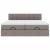 Cadru de pat otoman cu saltele Taupe 180x200cm Material GartenMobel Dekor