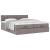 Cadru de pat otoman cu saltele Taupe 180x200cm Material GartenMobel Dekor