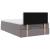 Pat otoman cu saltele și LEDs, gri, 120x190cm, piele ecologică GartenMobel Dekor