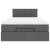 Pat otoman cu saltea și LED-uri, gri închis, 120x190 cm, textil GartenMobel Dekor