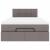 Cadru de pat otoman cu saltea Taupe 120x200cm Material GartenMobel Dekor
