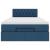 Pat otoman cu saltea și LED-uri, albastru, 120x190cm, textil GartenMobel Dekor