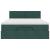 Cadru de pat otoman cu saltea verde închis 140x190cm catifea GartenMobel Dekor