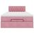 Pat otoman cu saltea și LED-uri, roz, 120x190cm, catifea GartenMobel Dekor